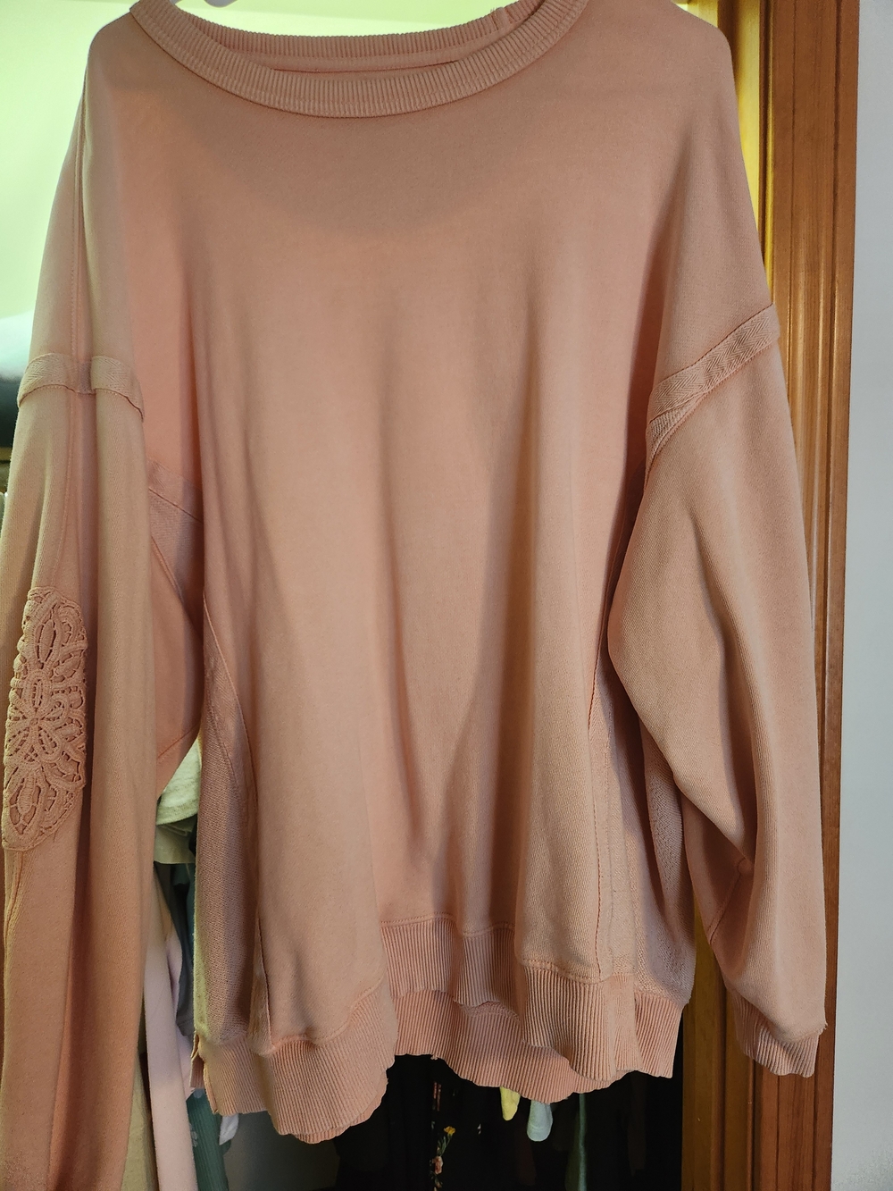 aerie Dusty Rose Scoopneck Crew Sweater